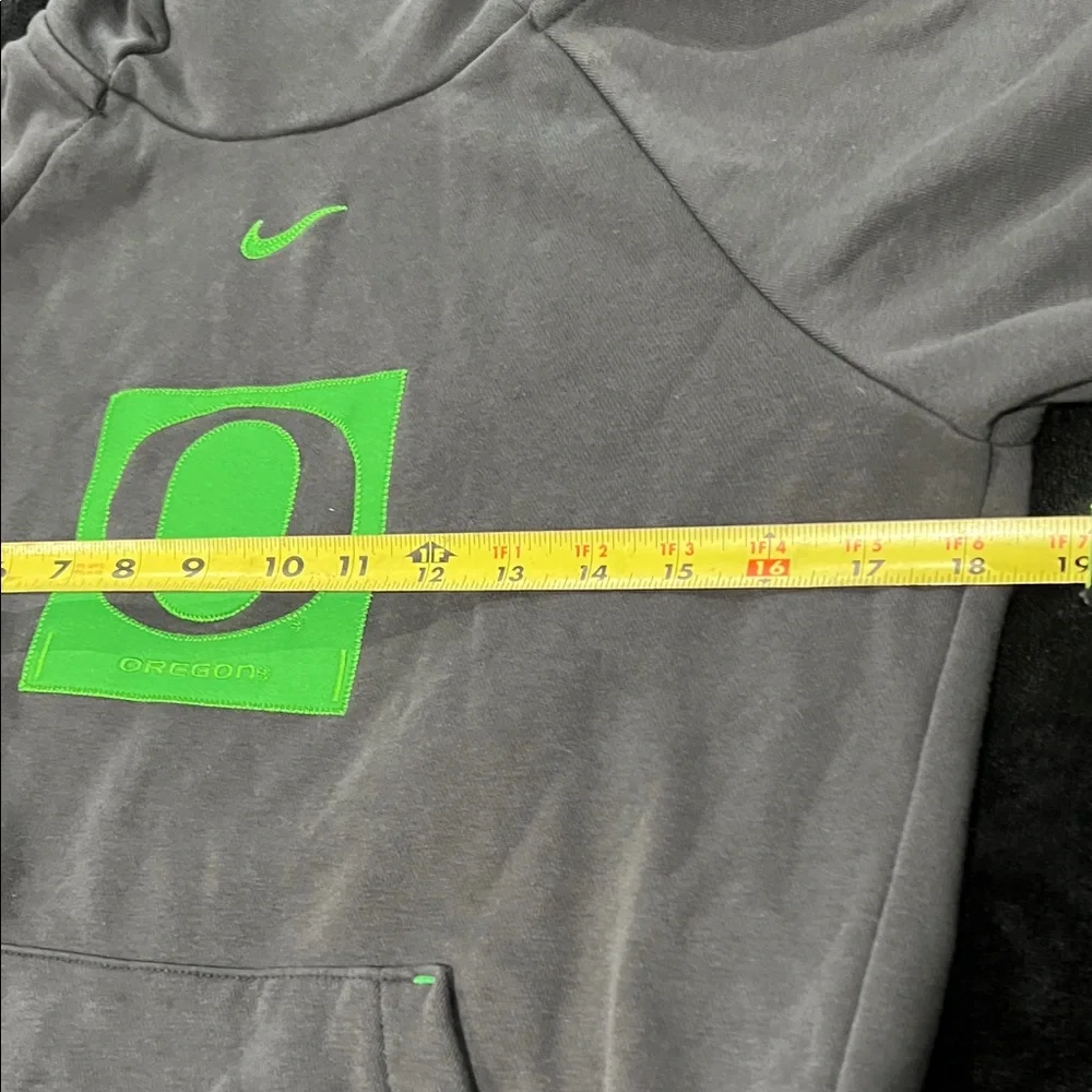 Nike Black Pullover Hoodie with Green Oregon O Logo Sz XS